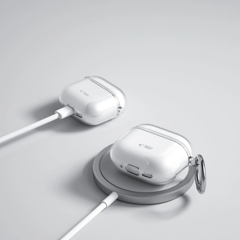 Tech-Protect Flexair -kotelo Apple AirPods 4 -kuulokkeille, kirkas