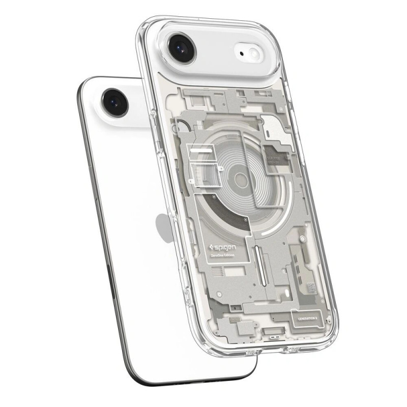 Spigen Ultra Hybrid Mag MagSafe ACS10319 -kuori Apple iPhone Air -puhelimelle, Zero One Natural Titanium