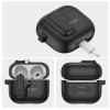 Tech-Protect Slim Hook -kotelo Apple AirPods 4 -kuulokkeille, musta