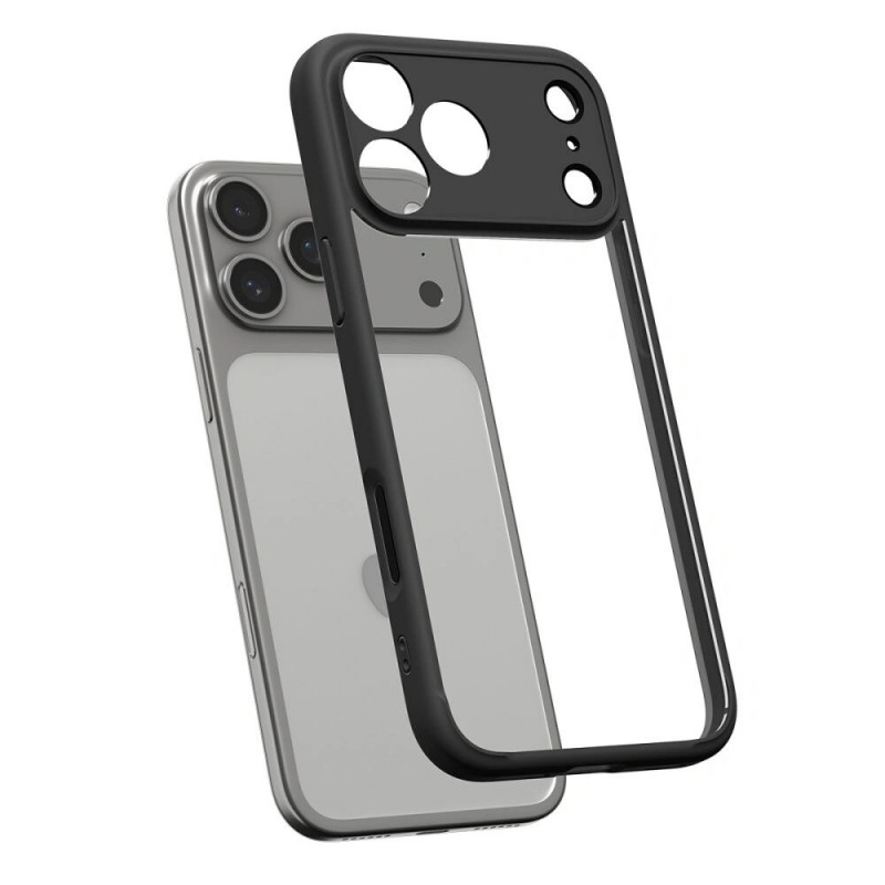 Spigen Ultra Hybrid -suojakotelo Apple iPhone 17 Pro Max -puhelimelle, matta musta