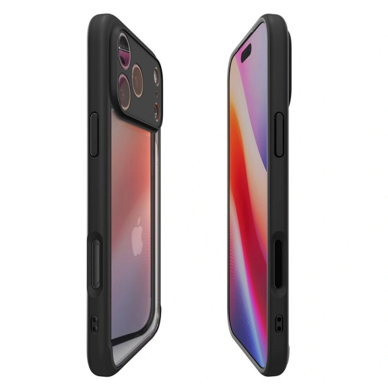 Spigen Ultra Hybrid -suojakotelo Apple iPhone 17 Pro Max -puhelimelle, matta musta