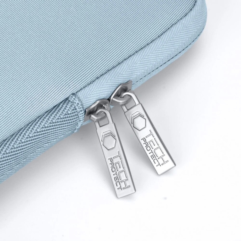 Tech-Protect NeoSlim kannettavan tietokoneen 13-14" suojakotelo lisävarustepussilla, Winter Blue