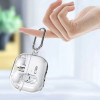 Tech-Protect FlexAir -kotelo karabiinilla Samsung Galaxy Buds 3 / 3 Pro -kuulokkeille, kirkas