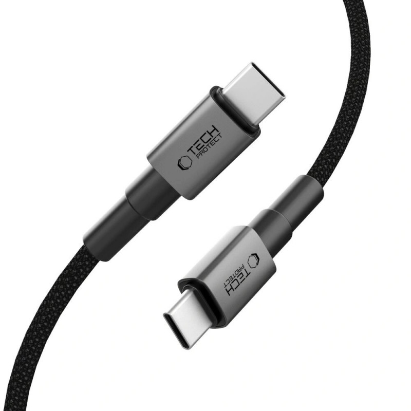 Tech-Protect Ultraboost DNA USB-C / USB-C -kaapeli PD100W/5A 300 cm, Iron Grey
