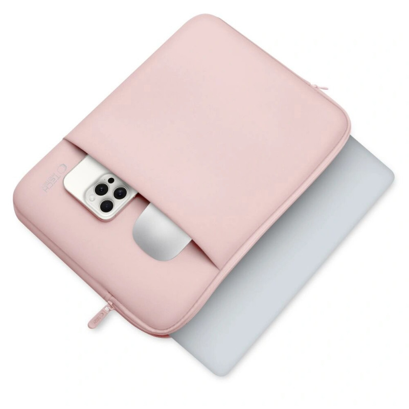 Tech-Protect Neopreenikannettavalaukku 13", Dusty Rose (pinkki)