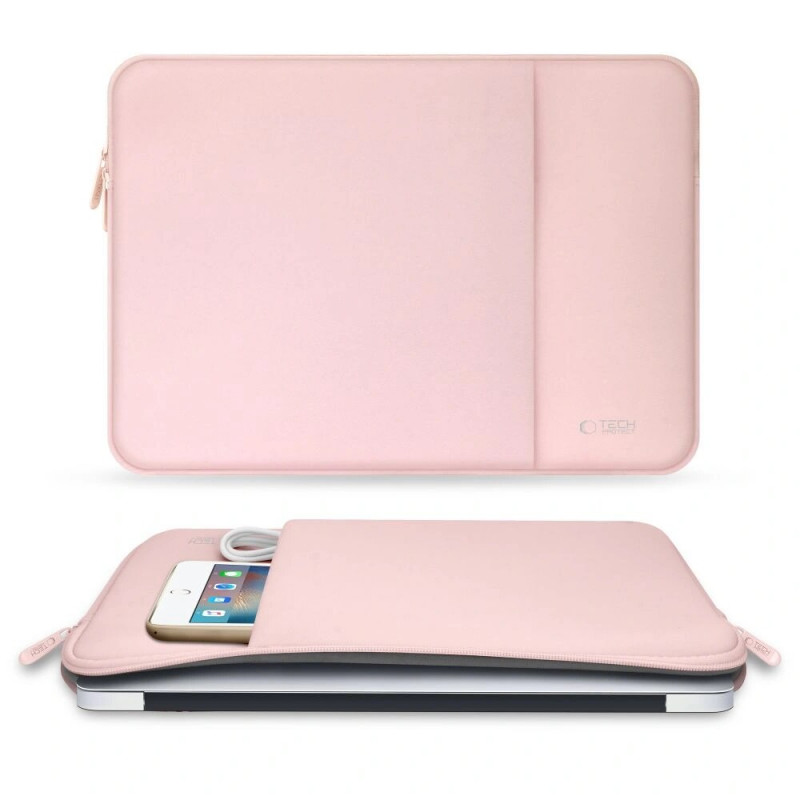Tech-Protect Neopreenikannettavalaukku 13", Dusty Rose (pinkki)