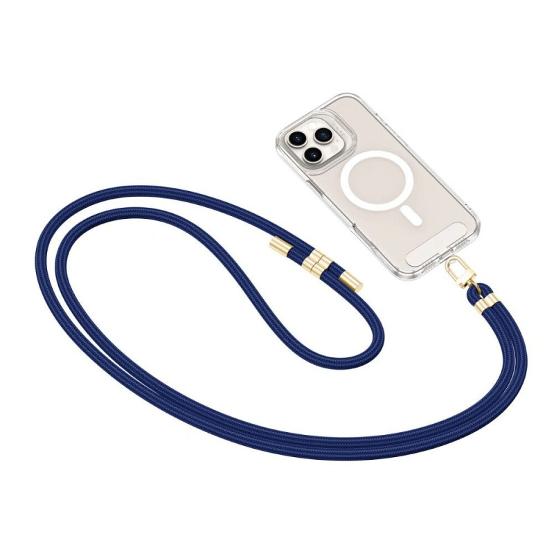 Tech-Protect C7S Rope Crossbody puhelinranneke, laivastonsininen/kulta