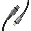 Tech-Protect Ultraboost DNA USB-C / Lightning -kaapeli PD27W/3A 100 cm, Iron Grey