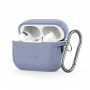 Tech-Protect Silikoninen Hook-kuori karabiinilla Apple AirPods Pro 1 / 2 -kuulokkeille, vaaleansininen