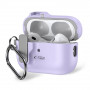 Tech-Protect Slim Hook -kotelo karabiinilla Apple AirPods Pro 1 / 2 -kuulokkeille, laventeli