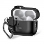 Tech-Protect Slim Hook -kotelo karabiinilla Apple AirPods Pro 1 / 2 -kuulokkeille, musta