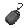 Tech-Protect Rough Hook -kotelo karabiinilla Apple AirPods Pro 1 / 2 -kuulokkeille, musta