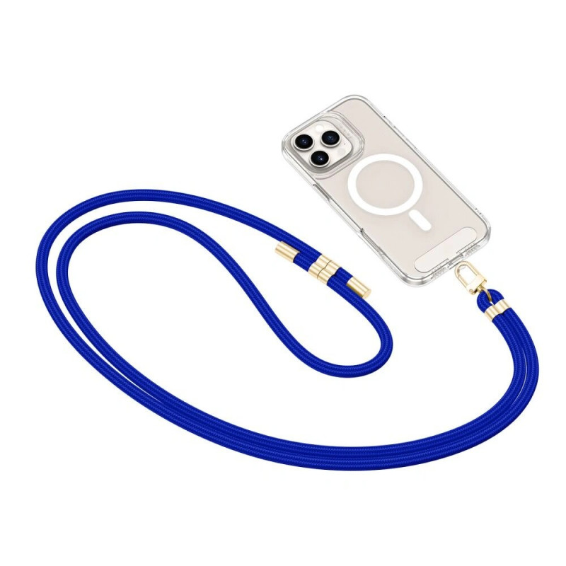 Tech-Protect C7S Rope Crossbody puhelinremmi, koboltinsininen/kulta