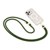 Tech-Protect C7S Rope Crossbody puhelinremmi, tummanvihreä/kulta
