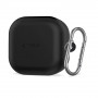 Tech-Protect Silikoninen Hook-kuori Samsung Galaxy Buds 4 / 4 Pro -kuulokkeille, musta