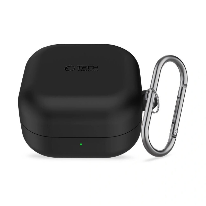 Tech-Protect Silikoninen Hook-kuori Samsung Galaxy Buds 4 / 4 Pro -kuulokkeille, musta