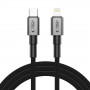 Tech-Protect Ultraboost DNA USB-C / Lightning-kaapeli PD27W/3A 200 cm, Iron Grey