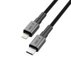 Tech-Protect Ultraboost DNA USB-C / Lightning-kaapeli PD27W/3A 200 cm, Iron Grey