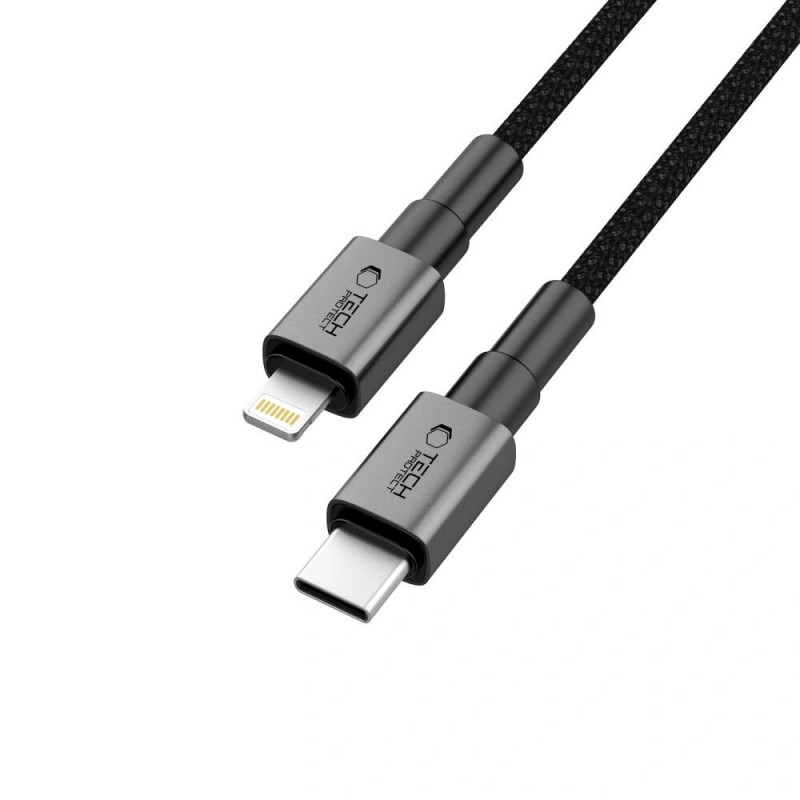 Tech-Protect Ultraboost DNA USB-C / Lightning-kaapeli PD27W/3A 200 cm, Iron Grey