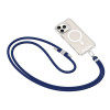 Tech-Protect C7S Rope Crossbody puhelinremmi, laivastonsininen/hopea