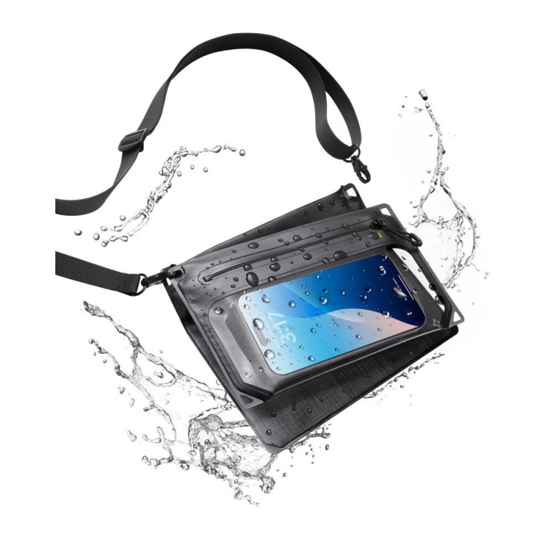Spigen A640 Universal Waterproof Case Crossbag, musta