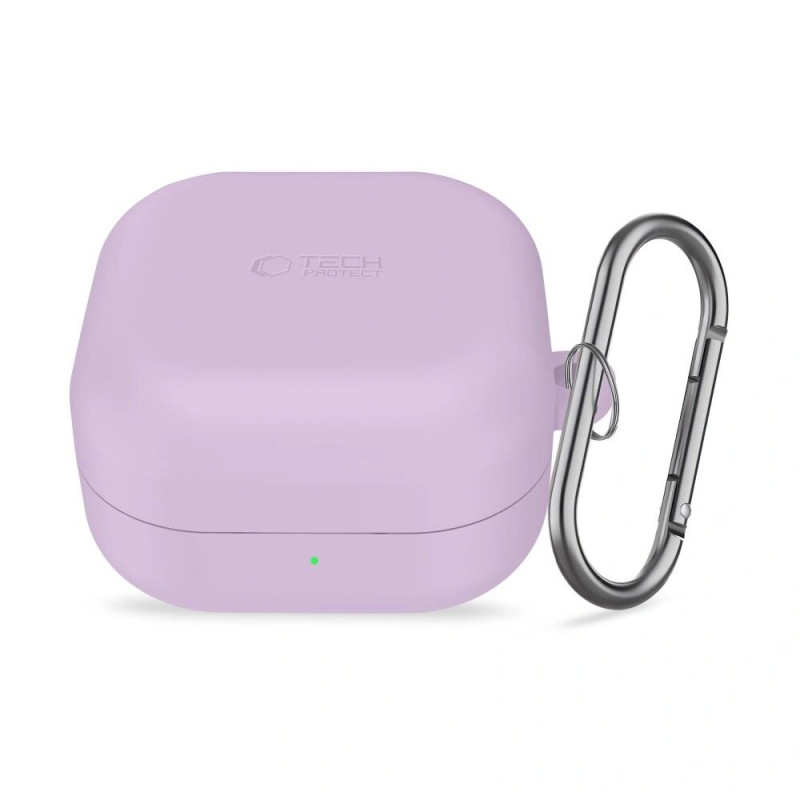 Tech-Protect silikoninen Hook-kuori Samsung Galaxy Buds 4 / 4 Pro -kuulokkeille, laventeli