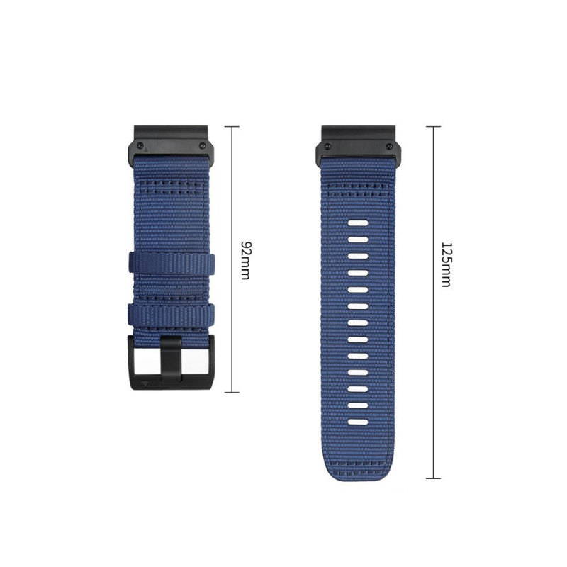 Tech-Protect Nylon Classic -kellonranneke Garmin Fenix 5X / 5X Plus / 6X / 6X Pro / 7X / 8 / 8 Pro / 9 / 9 Pro 47 mm, Midnight Navy