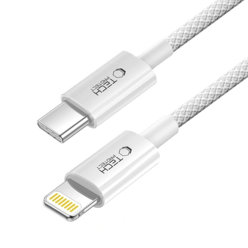 Tech-Protect Ultraboost Lite USB-C / Lightning -kaapeli PD27W/3A 100 cm, Cool Grey