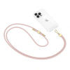 Tech-Protect C2S Rope Crossbody puhelimen hihna, vaaleanpunainen/kulta