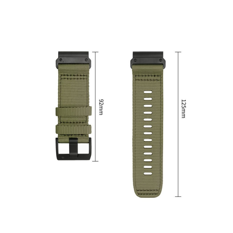 Tech-Protect Nylon Classic -kellonranneke Garmin Fenix 5X / 5X Plus / 6X / 6X Pro / 7X / 8 / 8 Pro / 9 / 9 Pro 51 mm, Military Green