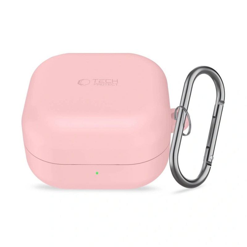 Tech-Protect Silikoninen Hook-suojakotelo Samsung Galaxy Buds 4 / 4 Pro -kuulokkeille, Dusty Pink