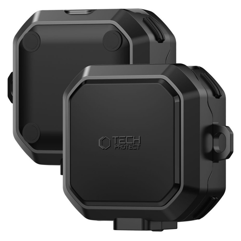 Tech-Protect Carbonox MagSafe -kotelo Samsung Galaxy Buds 4 / 4 Pro -kuulokkeille, musta