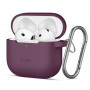 Tech-Protect Silikoni Hook Apple AirPods 4 / 5 Kotelo THP6094, Burgundinpunainen