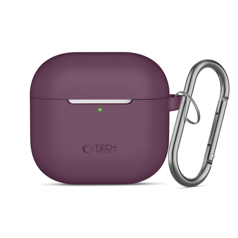 Tech-Protect Silikoni Hook Apple AirPods 4 / 5 Kotelo THP6094, Burgundinpunainen