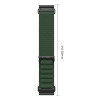 Tech-Protect Nylon Pro -kellonranneke Garmin Fenix 5X / 5X Plus / 6X / 6X Pro / 7X / 8 / 8 Pro / 9 / 9 Pro (47 mm), military green
