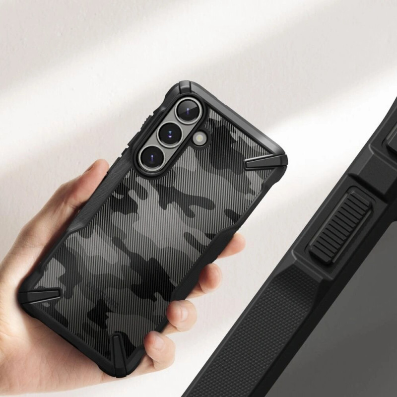 Ringke Fusion-X -kuori Samsung Galaxy S25+:lle, camo musta