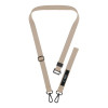 Tech-Protect C6S Rope Crossbody -puhelinrannehihna 2-in-1, Cosmic Latte (beige)