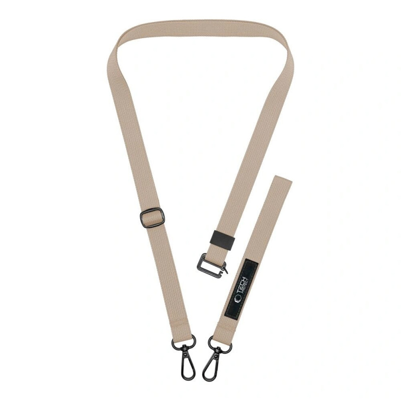 Tech-Protect C6S Rope Crossbody -puhelinrannehihna 2-in-1, Cosmic Latte (beige)