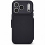 Decoded teksturoitu silikoninen irrotettava lompakkokotelo Apple iPhone 18 Pro Max / iPhone 17 Pro Max -puhelimelle, phantom black