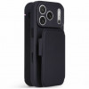 Decoded teksturoitu silikoninen irrotettava lompakkokotelo Apple iPhone 18 Pro Max / iPhone 17 Pro Max -puhelimelle, phantom black