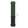 Tech-Protect Nylon Pro THP6034 kellonranneke Garmin Fenix 5X / 5X Plus / 6X / 6X Pro / 7X / 8 / 8 Pro / 9 / 9 Pro (51 mm), vihreä / musta