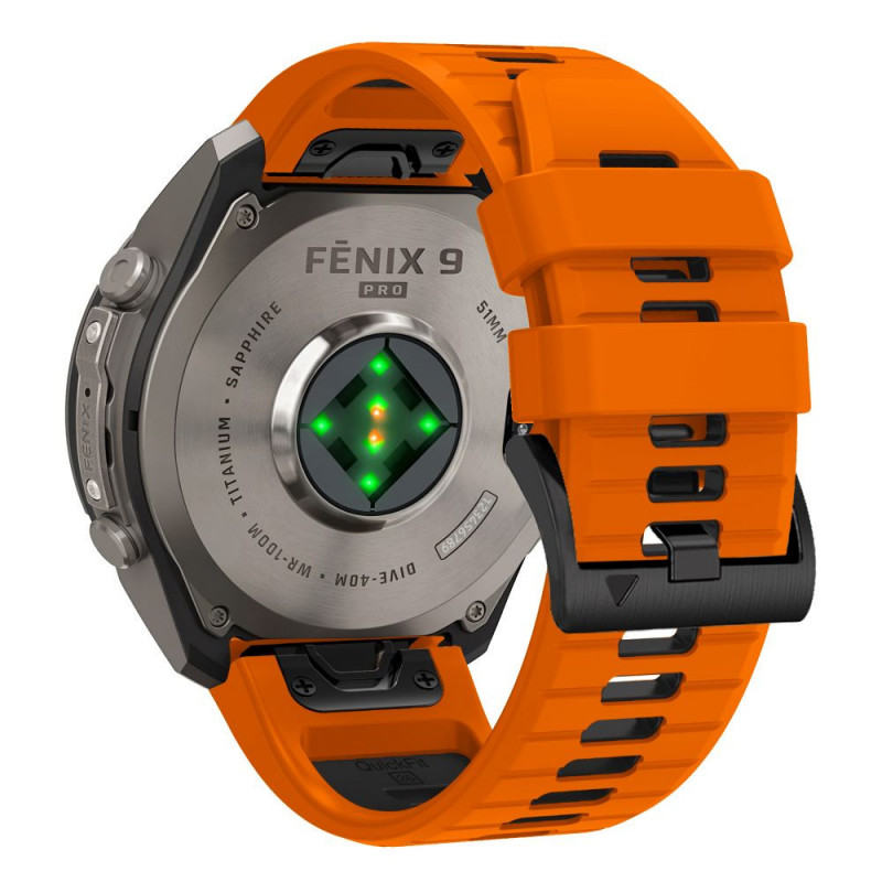 Tech-Protect Iconband Pro THP6048 -kellonranneke Garmin Fenix 5X / 5X Plus / 6X / 6X Pro / 7X / 8 / 8 Pro / 9 / 9 Pro (47 mm), oranssi / musta