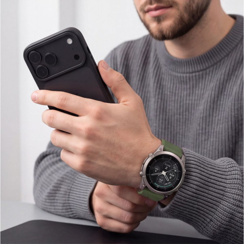 Tech-Protect Iconband Pro THP6049 kellonranneke Garmin Fenix 5X / 5X Plus / 6X / 6X Pro / 7X / 8 / 8 Pro / 9 / 9 Pro (47 mm), vihreä / musta