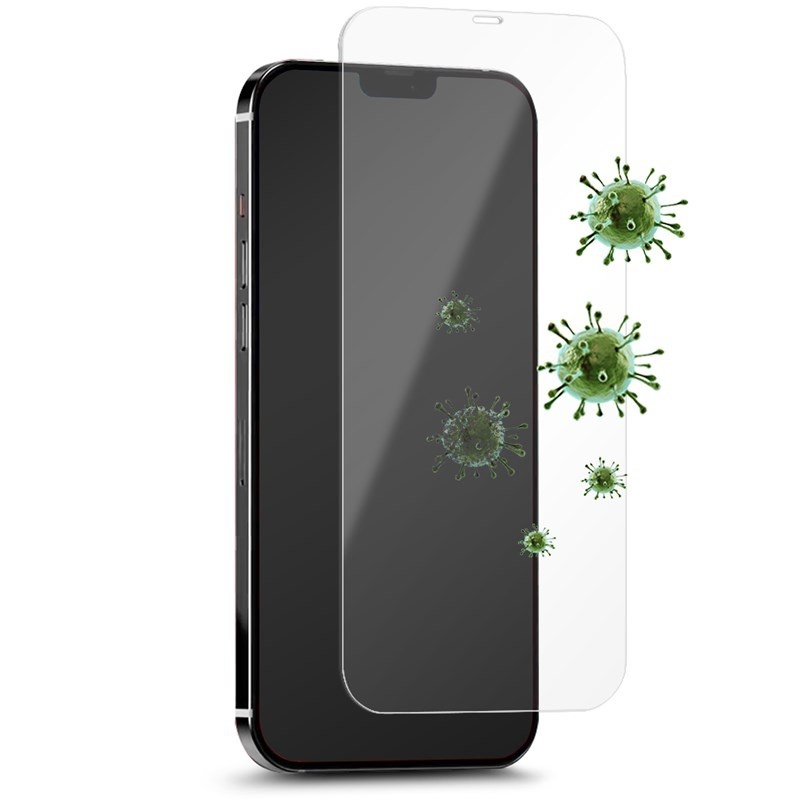 PURO antibakteerinen karkaistu lasi Apple iPhone 12 Pro Max -puhelimelle