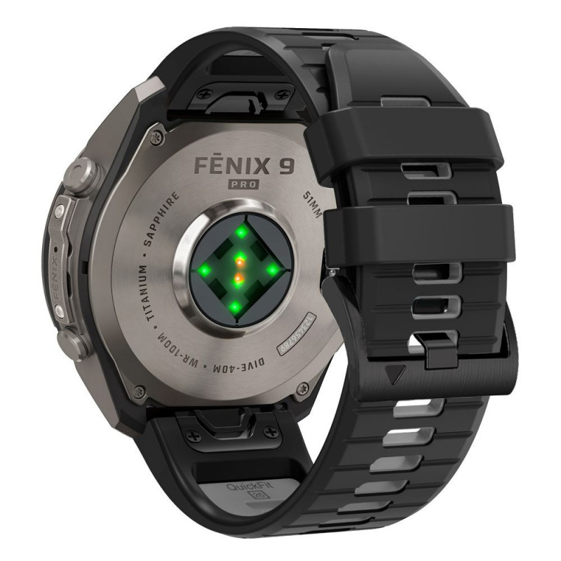 Tech-Protect Iconband Pro THP6039 kellonranneke Garmin Fenix 5X / 5X Plus / 6X / 6X Pro / 7X / 8 / 8 Pro / 9 / 9 Pro (51 mm), musta / harmaa