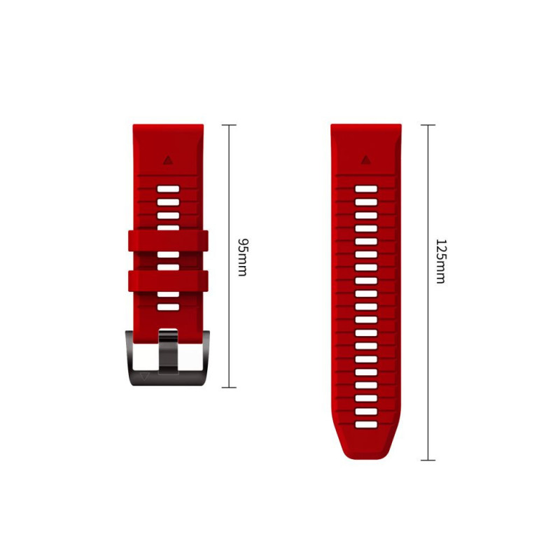 Tech-Protect Iconband Pro THP6043 kellonranneke Garmin Fenix 5X / 5X Plus / 6X / 6X Pro / 7X / 8 / 8 Pro / 9 / 9 Pro (51 mm), punainen / musta