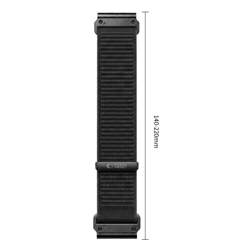 Tech-Protect NylonLoop THP6104 -kellonranneke Garmin Fenix 5X / 5X Plus / 6X / 6X Pro / 7X / 8 / 8 Pro / 9 / 9 Pro (51 mm), musta