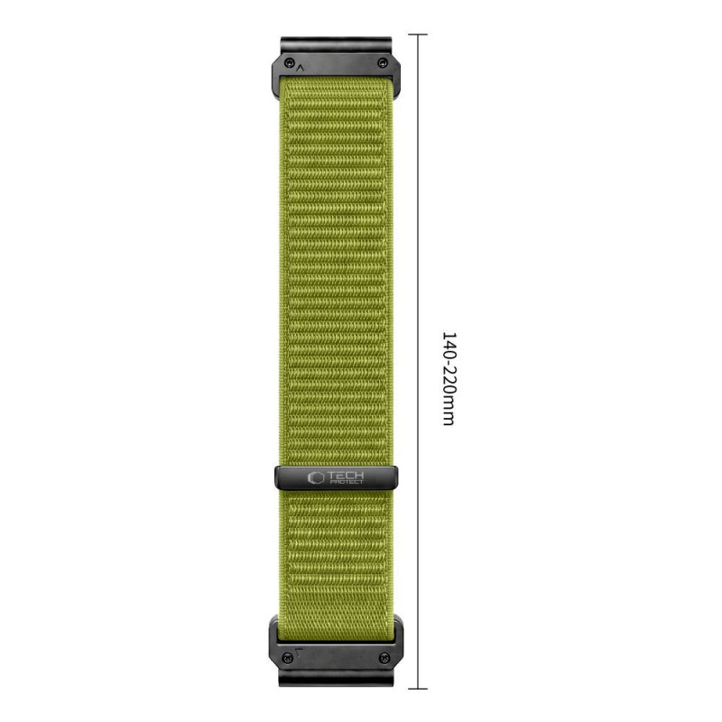 Tech-Protect NylonLoop THP6106 -kellonranneke Garmin Fenix 5X / 5X Plus / 6X / 6X Pro / 7X / 8 / 8 Pro / 9 / 9 Pro (51 mm), electric lime