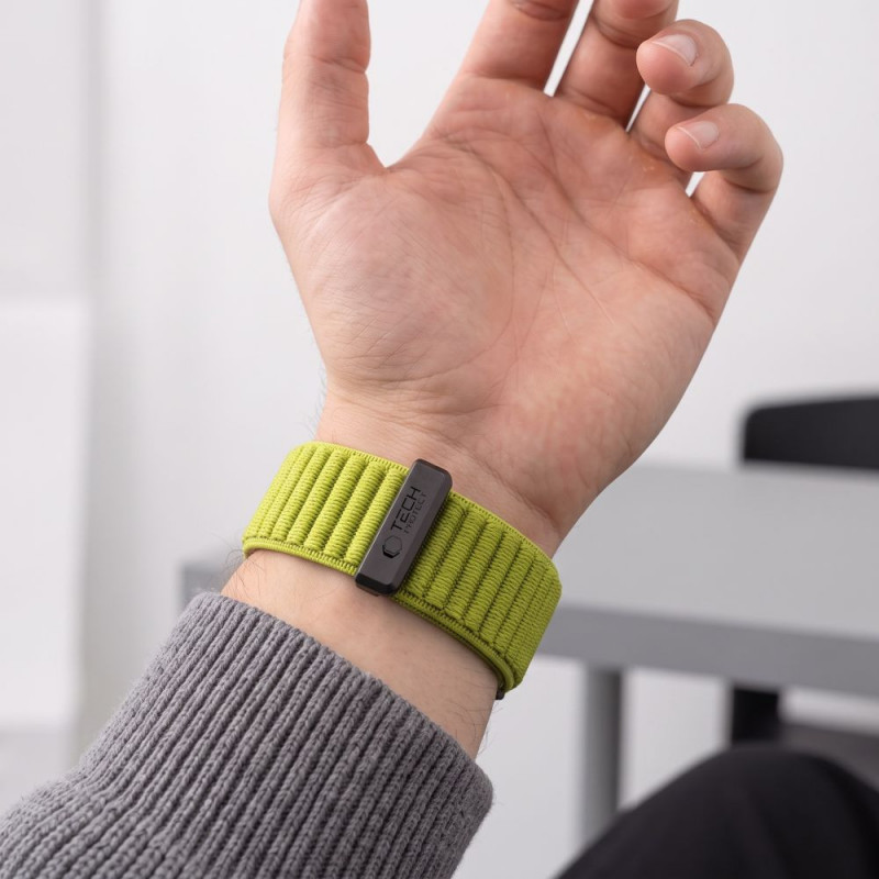 Tech-Protect NylonLoop THP6106 -kellonranneke Garmin Fenix 5X / 5X Plus / 6X / 6X Pro / 7X / 8 / 8 Pro / 9 / 9 Pro (51 mm), electric lime