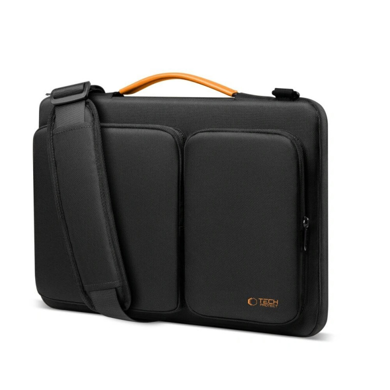 Tech-Protect Defender Bag THP4355 kannettavatietokonelaukku 13-14", musta/oranssi